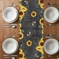 thumbnail image 6 of Yellow Sunflower Table Runner - 36 Inch Long, Kitchen Dining Table Runner Dresser Scarves, Farmhouse Vintage Bees Gnomes Farmhouse Decor for Coffee Tables Wedding Party Banquet, 6 of 8