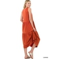 thumbnail image 4 of "Women's Round Neck Sleeveless A-Line Ruffle Tiered Midi Casual Dress (ASH MOCHA, M)", 4 of 4