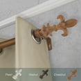 thumbnail image 2 of 1" Dia Faux Wood Curtain Rod 120-170 inch with Adrean Finials - Chestnut, 2 of 3