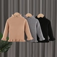 thumbnail image 6 of Esaierr Girls Pullover Sweaters Fashion Ruffle Knit Tops Long Sleeve Bottoming Shirt Solid Color Jumper Fall Winter Clothes for Toddler Baby 1-5years, 6 of 7