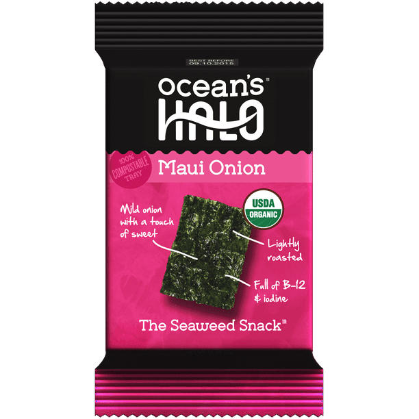 Ocean's Halo Seaweed, Maui Onion, 0.14 Oz