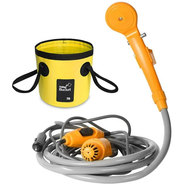 12 V Outdoor Shower Camping, Portable Outdoor Dog Shower Kit With Bucket
