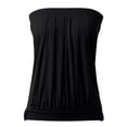 thumbnail image 4 of Tube Tops for Women Summer Sleeveless Strapless Bandeau Tank Top Casual Blouse Off The Shoulder Shirts, 4 of 6