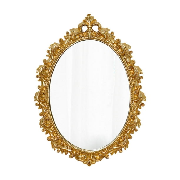 Espejo de maquillaje, espejo de pared, espejo de tocador elegante vintage, espejo decorativo para guardería, entrada, vestidor, dormitorio en casa