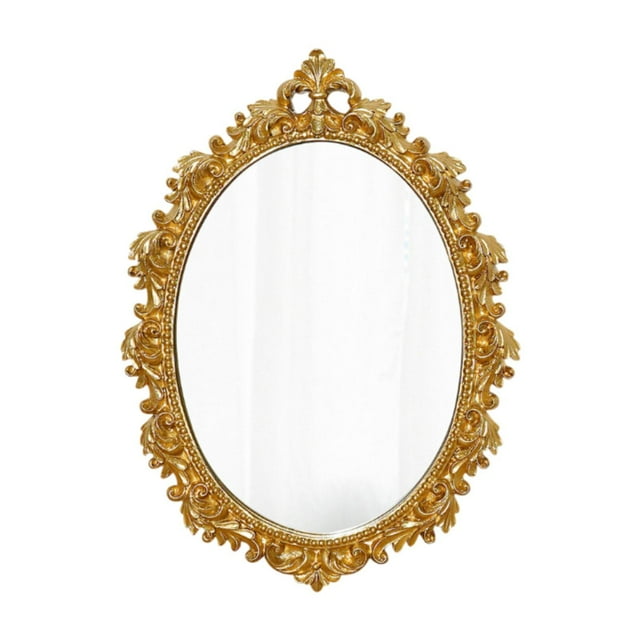 Tnarru Makeup Mirror Vanity Mirror Retro Versatile European Wall Mounted Mirror Decorative Mirror for Dressing Room Bath Home Vanity
