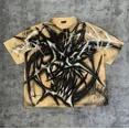 thumbnail image 1 of Y2k New Devil Skull Impreso Desgastado Manga Corta Hombres Y2k Street American Casual Algodón Cuello Redondo Camiseta Oversize Mujeres, 1 of 3
