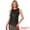 Black, variant on DARING DIVA Women's Fringe Hem Sleeveless Round Neck Tank Tops XS White