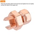 thumbnail image 4 of Uxcell Grounding Bolt Connector Copper Grounding Protection 27 x 14mm for Electrical and Mechanical Equipment, 4 of 7