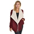 thumbnail image 1 of Angelina Women's Sherpa-Lined Cardigan with Side Pockets (1-Pack), 1 of 3