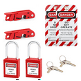 thumbnail image 1 of Circuit Breaker Lockout, Breaker Box Lock, 2.9 L X 0.74 W X 0.82 H(Inch), Accepts 110-220 Volts, Double Toggle Locks A, 1 of 7