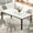 Slate color-70.8in, variant on Studyset 79 Inch Industrial Dining Table, Large Rectangle Kitchen Table with Metal Legs, Round Corners, Wooden Conference Tables Writing Desk for Dining Room, Living Room, Retro Brown