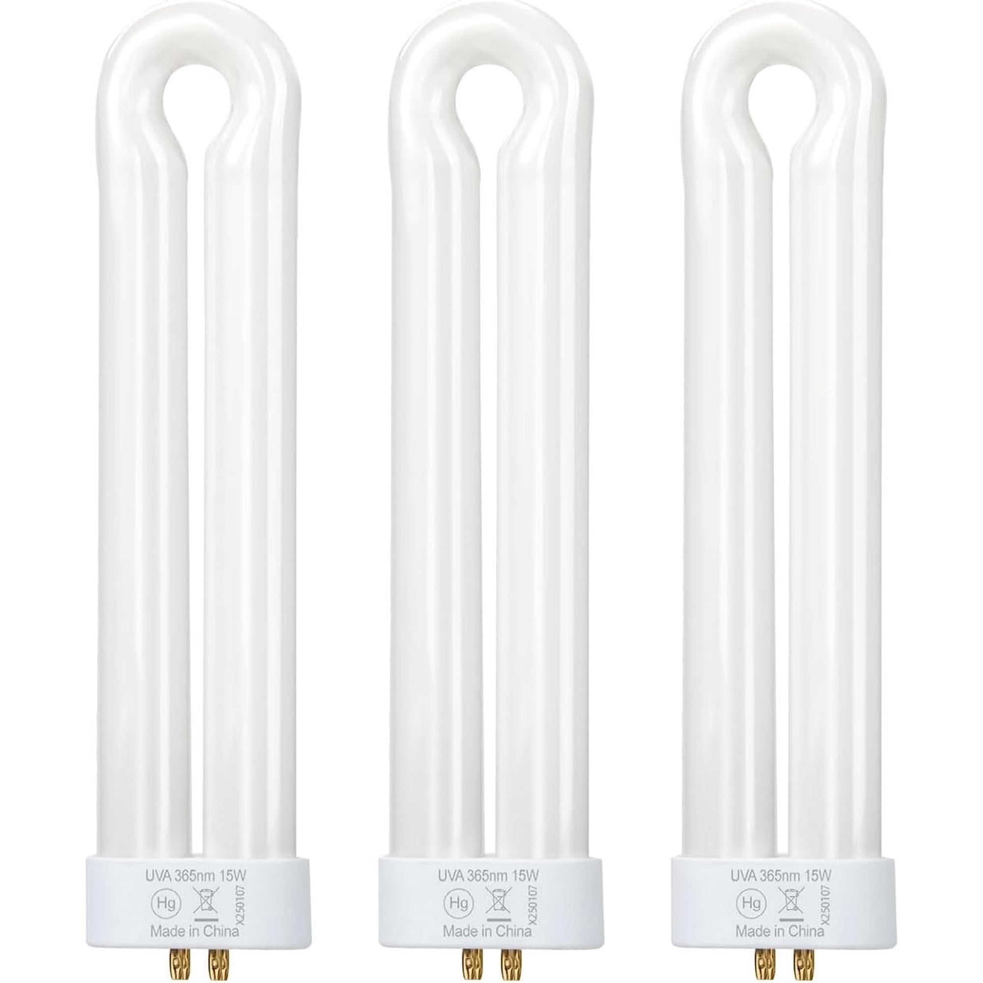 15W Bug Zapper Light Bulb Compatible with Black Flag BZ-15 BB-15WHT, for Hemiua T6, T8, T9, Flowtron BK-15D, Stinger B1515 FP15 UV15 & Most U Shaped Twin Tube Bulbs 4-Pin Base, 3 Pack