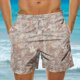 thumbnail image 3 of Pantalones Cortos Casuales de Baño con Impresión de Hojas Hawaianas para Hombres 100% Poliéster, Pantalones de Playa de Secado Rápido, Upf 50 + con Forro de Malla para Nadar, 3 of 5
