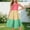 G7 Light Green, variant on Girl's Dresses Color Block Ruffle Sleeve Tiered Swing A-Line Cute Midi Casual Sundress Girls Dresses Size 10-12 Blue Cute Dresses For Kids Long Yellow Sundress