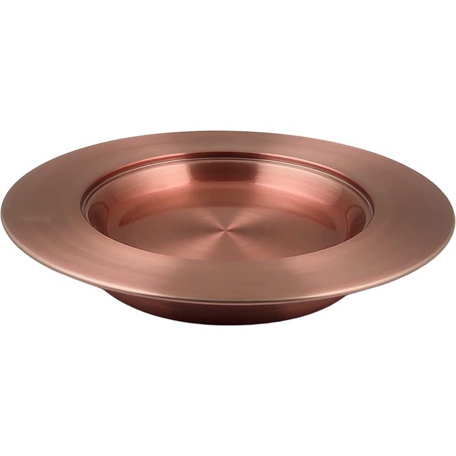 Mayur Export Acier Inoxydable Acier Inoxydable Acier Inoxydable Mayur Export Plateaux à Pain de Communion en Acier Inoxydable pour Églises Mayur Export Fournitures de Communion en Acier Inoxydable (Cuivre)