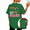 1-Green, variant on Women's Jesus And Softball Graphic T Shirt Striped Game Day Tee Cute Bow Christian Sports Mom Summer Casual Religious Faith Apparel Softball Lover Top