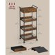 thumbnail image 5 of Carrito de almacenamiento VASAGLE, enrollable de 4 niveles con cajón, 96 cm de alto, 5 of 6