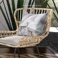 thumbnail image 2 of Curious Deer Indoor/Outdoor Fabric Pillow in Black 16x16 with zip, 2 of 4