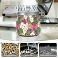 thumbnail image 6 of Yayeee Ashtray with Lid for Cigarette Smokeless Stainless Steel Home Ash Holder, White Flowers, 6 of 7