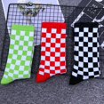 thumbnail image 6 of Clearance Now! HSTUO Men's Tube Socks Checkerboard Socks Sports Socks X5Q2, 6 of 9