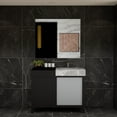 thumbnail image 2 of Lexora Home Zilara 42" Single Marble Top Bathroom Vanity with Gun Metal Faucet, 2 of 11