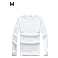 thumbnail image 2 of Minnieouse Top básico para hombre, ropa interior de otoño, Base para clima frío, ropa de Color sólido, camiseta informal, deportes, ejercicio físico, Camisetas METRO Espesar blanco Minnieouse AP013161-01, 2 of 6