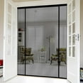 thumbnail image 6 of Magnetic Screen Mesh with Super Strong Magnets, Fiberglass Double Opening Net for Sliding Glass Doors, Large Patio and French Doors, Fit Size Up to 72 X 80 Inch, Black, 6 of 7