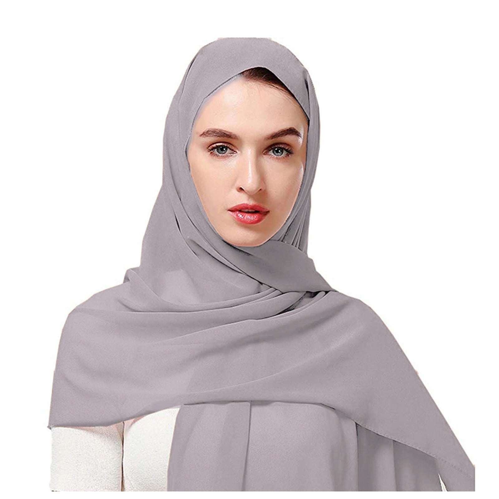 Ladies hijab soft touch fringed edge head scarf cotton maxi wrap 