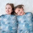 thumbnail image 5 of Light Blue Christmas Snowflake Pattern Round Blanket,Comfortable Soft Flannel Throw Blanket,All Season,Warm Lightweight Blankets for Sofa Bed Couch Living Room Chair 60"x60", 5 of 5