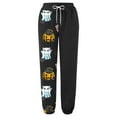 thumbnail image 3 of Pantalones de mezclilla afelpados Gibobby Pantalones de moda para mujer Halloween calabaza Cintura alta negro M, 3 of 4