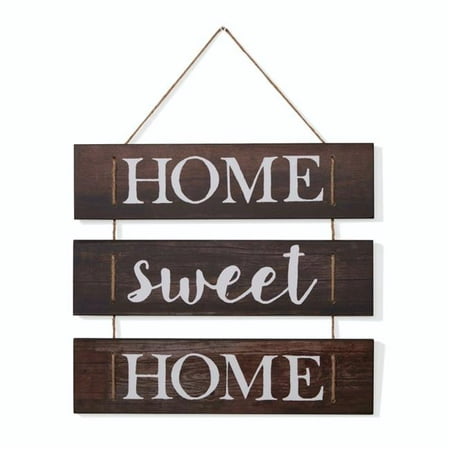 Danya B Cu25714 Home Sweet Wooden Wall Hanging With Rope Canada - Home Sweet Wall Hanging