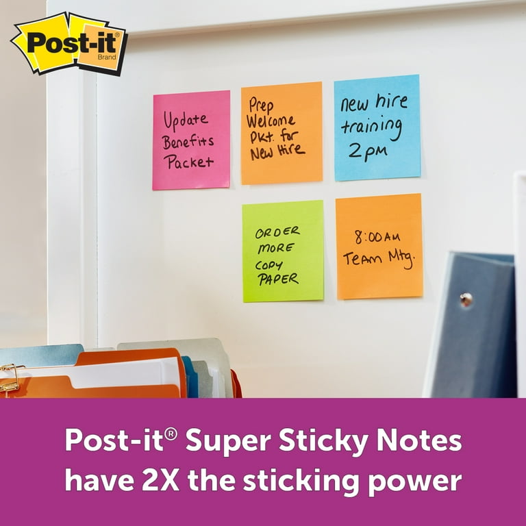 Post-it® Super Sticky Notes Cabinet Pack - Energy Boost Color Collection