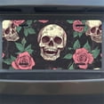 thumbnail image 7 of Skull and Roses Motif Funny Personalized License Plate Rust-proof Stainless Steel Metal License Plate Suitable For Men And Women 12.2" x 6.2", 7 of 7