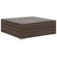 thumbnail image 4 of vidaXL 8 Piece Garden Lounge Set with Cushions Poly Rattan Brown, 4 of 5