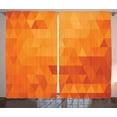 thumbnail image 2 of Orange Curtains Home Decor Triangle Mosaic Shaded Shapes Abstract Digital Pixel Decorative Modern Pattern Livi, 2 of 4