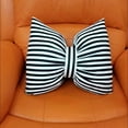 thumbnail image 3 of Handmade Striped Bow Pillow Soft Washable Decorative Cushion Cover for Car Neck Sofa Waist Support Comfort, 3 of 5