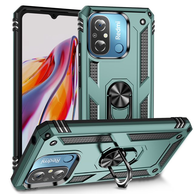 Funda de teléfono para Xiaomi Redmi 12C de Uso Rudo Shockproof + Cristal 9D