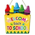 thumbnail image 3 of Back to School Sign Wooden Door Decoration Cute Crayon Welcome Sign for Classroom Entrance Ideal for Teachers and Students Back-to-School, 3 of 7