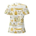thumbnail image 3 of Uemuo Farm Bee Cute Honey Drawing Women's Deep V-Neck Low Cut Tops - Casual Loose Fit with Stainless Steel Loop, Soft, Breathable, Perfect for Office, Travel, and Daily Wear-Large, 3 of 5