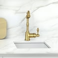 thumbnail image 3 of Akicon One-Handle Widespread Kitchen Bar/Prep Faucet - Brushed Gold, 3 of 5