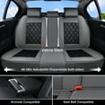 thumbnail image 5 of Coverado Front and Back Car Seat Covers Full Set, Waterproof Faux Leather Seat Protectors, Auto Interior Accessories Universal Fit Most Cars SUVs Pickup Trucks, Gray&Black, 5 of 10