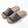 thumbnail image 6 of Wensltd Women Slippers Wide Strap Slide Slippers Open Toe House Slippers Solid Color for Summer Indoor, 6 of 6