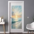 thumbnail image 2 of Ocean Sunrise Coastal Window Privacy Film, Summer Beach Abstract Art Static Cling UV Sun Blocking Heat Control Window Tint Day and Night, Non-Adhesive One Way Windows Privacy Cover 35.4''x78.7'', 2 of 7