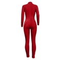 thumbnail image 5 of HXWCHs Women's Linen Jumpsuit, Women's Autumn Winter Fashion Jumpsuit Slim Fit Long Sleeve Bodycon Stretch Non Casual Outfit XL Red, 5 of 5