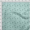 thumbnail image 4 of oneOone Polyester Spandex Teal Blue Fabric Leaves Diy Clothing Quilting Fabric Print Fabric By Yard 56 Inch Wide, 4 of 4