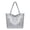 Silver, variant on Womens Large Tote Bags with Internal Pocket Fashion Leather Shoulder Purse Zipper Handbags for Ladies Vacation Travel Silver