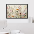 thumbnail image 4 of IDEA4WALL Framed Canvas Wall Art Minimal Pastel Colorful Floral Wildflowers Illustrations Retro Art Botanical Plants Print Rustic Relax/Calm for Living Room, Bedroom, Office - 24"x36" Black, 4 of 5
