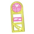 thumbnail image 4 of Multifunctional Geometric Ruler Supplies Office Mathematics allow slightly Drawing Template Red Yellow Primary, 4 of 7