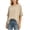Khaki, variant on Enjoytime Women's Tops Half Sleeve Round Neck Solid Color T-Shirts Casual Loose Basic Tees 2026