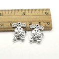 thumbnail image 3 of U8MO 4/10/30pcs rabbit Antique Silver Charms Pendants for Jewelry Making 21*16mm-30pcs, 3 of 4
